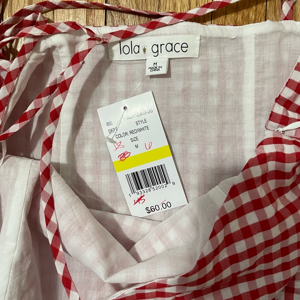 DRY GOODS Red & White Plaid Dress - Picture 6 of 12